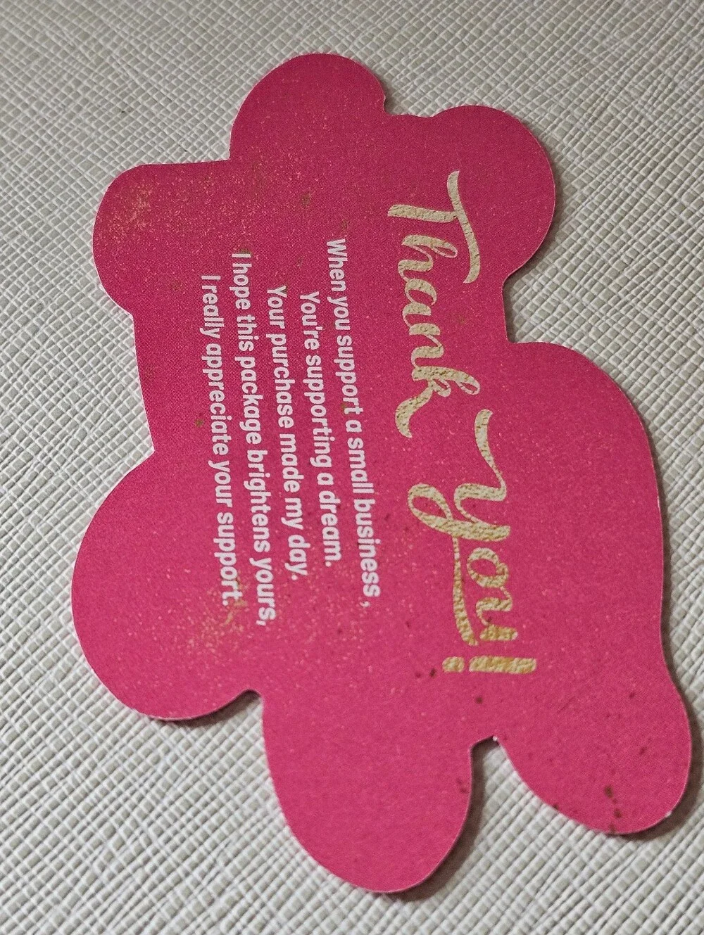 25 count Thank You Cards Small Business Appreciation - Bright Pink And Gold